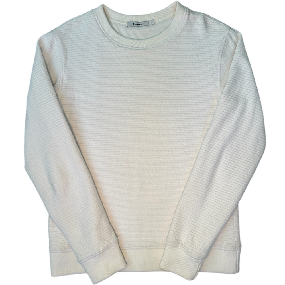 Alexander Wang Men's White Sweater Crewneck Knit Luxury Designer Size S